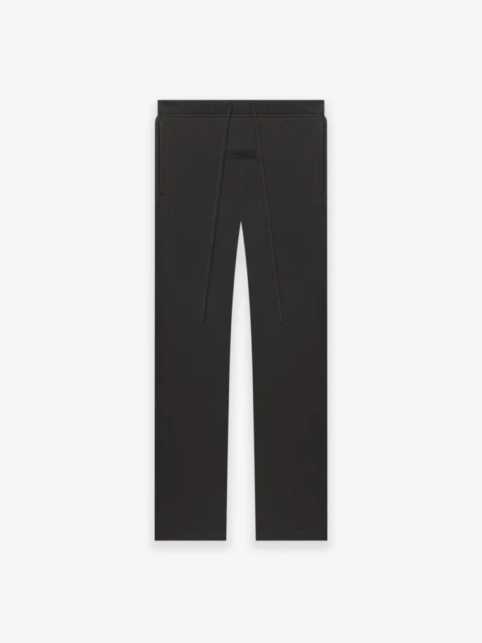 Essential Waffle Relaxed Black Sweatpant