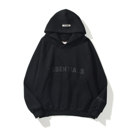 Essentials Oversized Black Hoodie