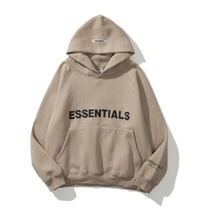 Essentials-Men-Women- Brown-Hoodie