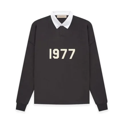 Essential 8th Collection 1977 French Terry Polo T-Shirt Black