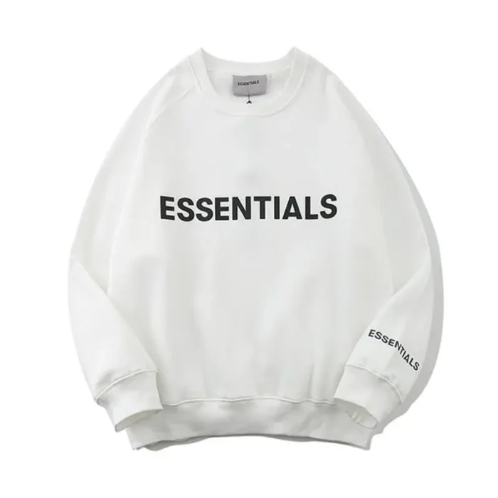 Essential Overlapped White Sweatshirt