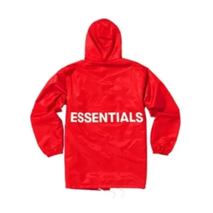 Red Hooded Essential Jacket