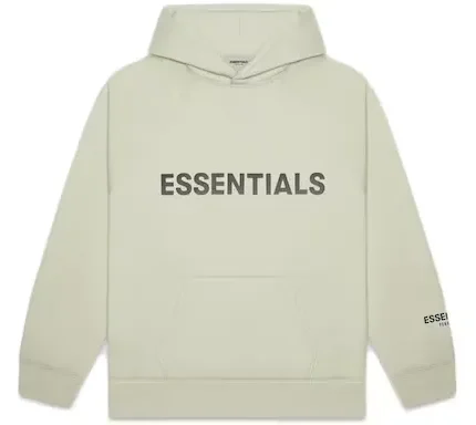 Essentials 3D Silicon Applique Pullover Gray Hoodie