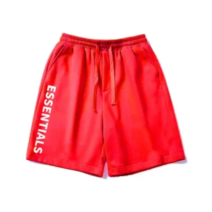 Essentials Womens Knit Rib Red Sport Short